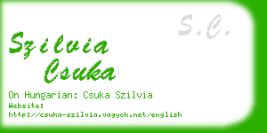 szilvia csuka business card